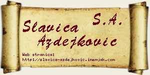Slavica Azdejković vizit kartica